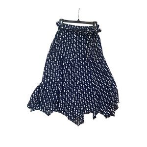 Sheri Martin Navy and White A-Line Skirt women’s Size 8